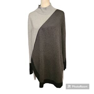 Vince Camuto Colorblock Mock Neck Sweater Women's Size Large